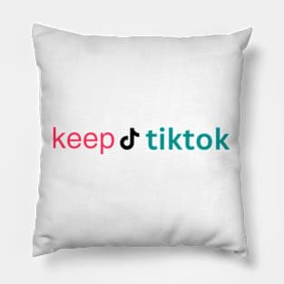 DONT BAN TIKTOK ?SAVE tiktoK KEEP tiktoK Pillow