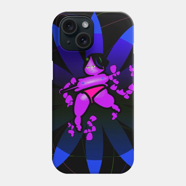 Woman and Flower Phone Case by momomoma