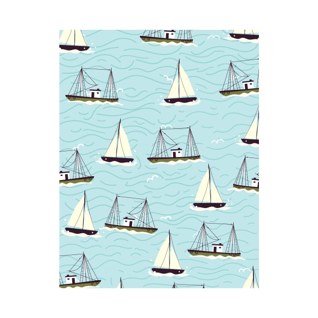 Vintage nautical pattern by nickemporium1