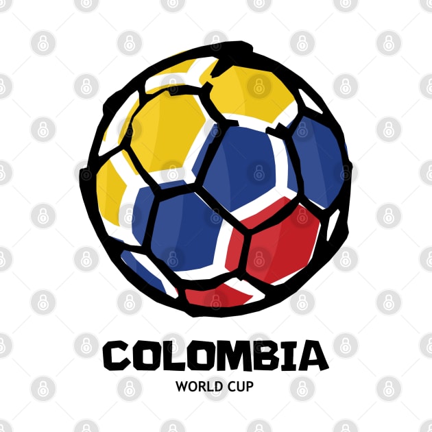 Colombia Football Country Flag by KewaleeTee