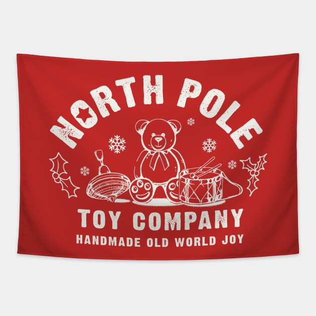 North Pole Toy Company Tapestry by PopCultureShirts