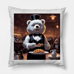 Teddy as a Waiter Pillow