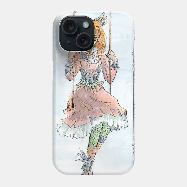 Metal-plated Lolita and Rabbits Phone Case by Aqutalion