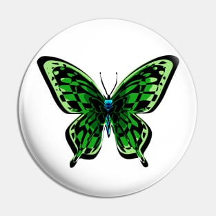 Green Blue Butterfly Pin