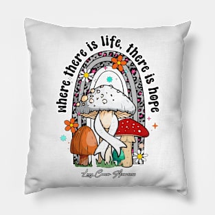 Lung Cancer Awareness - life hope ribbon Pillow