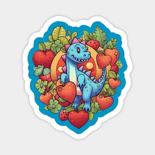 Strawberry Patch Dino Magnet