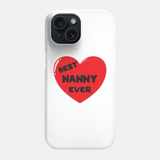 Best Nanny Ever doodle hand drawn design Phone Case by The Creative Clownfish