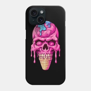 Skull ice cream cone - Happy Halloween Phone Case