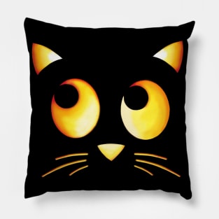 Halloween Pumpkin Cat Pillow