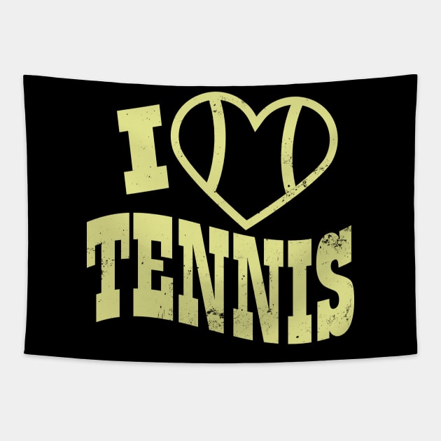 I Love Tennis Shirt | Tennis Ball Gift Tapestry by Gawkclothing