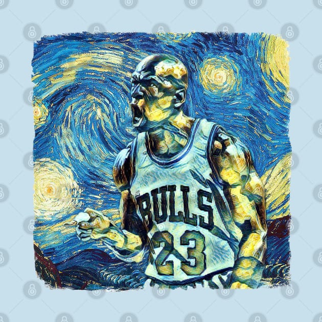 Michael Jordan Van Gogh Style by todos