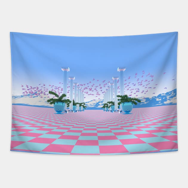Vaporwave tapestry 2025