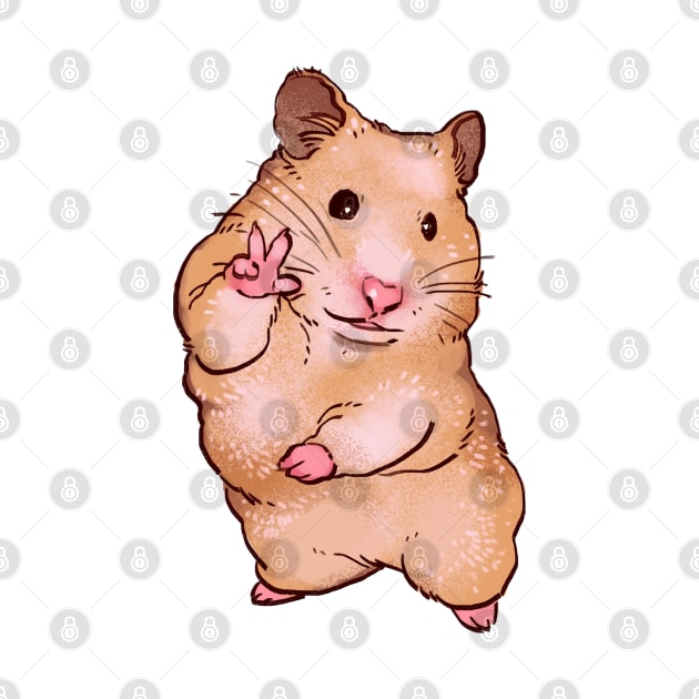 peace sign hamster smile for camera meme by mudwizard