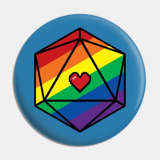 rainbow dice Pin