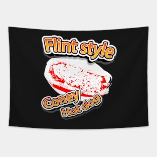 Flint Style Coney Hot Dog Tapestry