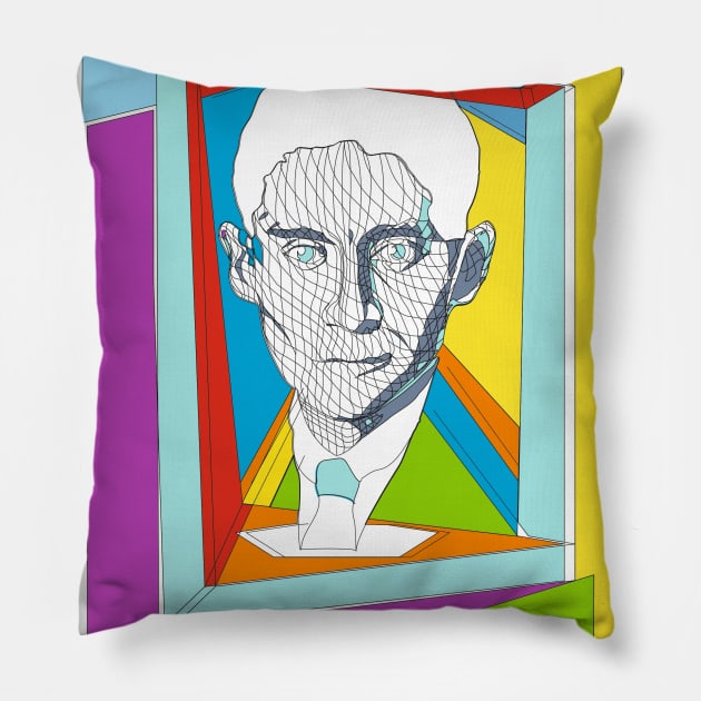 France Kafka Pillow by WallsByMartin