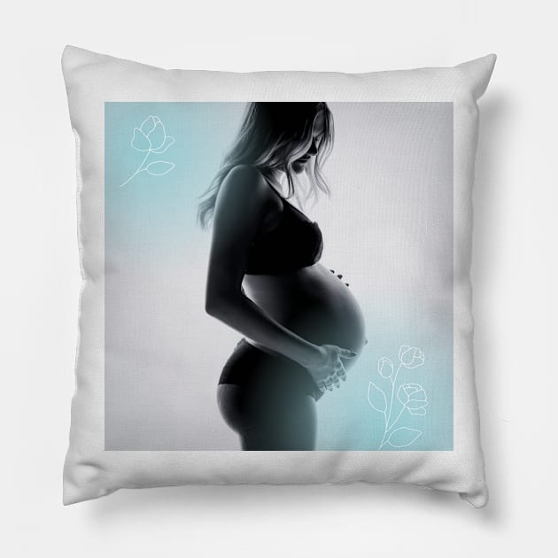 Pregnant women mom & mather love Pillow by Tshirtstory