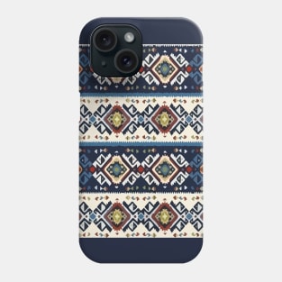 Aztec pattern tribal style native background bold colors mexican design Phone Case