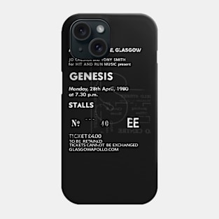 Genesis	 Glasgow Apollo 28th April 1980 UK Tour Ticket Repro Phone Case