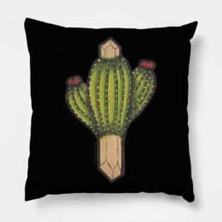 Cactus with crystal roots 3 Pillow