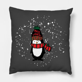 Penguin in the Snow Pillow