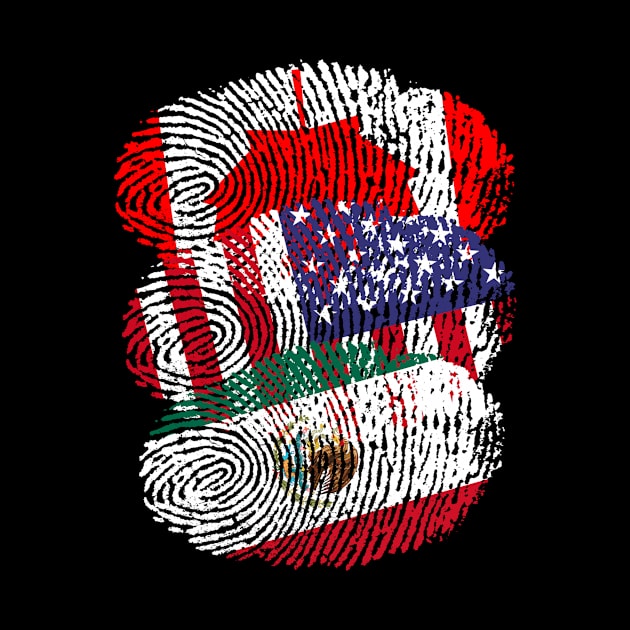 Canada USA Mexico Finger print flag by soufyane