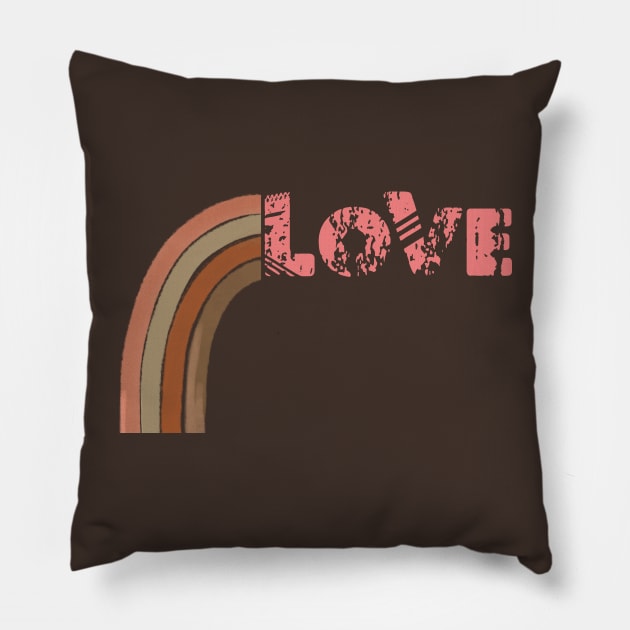 Rainbow Love Pillow by theplaidplatypusco