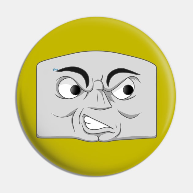 Diesel 10 angry face Pin by corzamoon