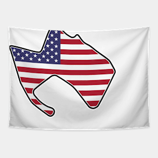 Laguna Seca Raceway [flag] Tapestry