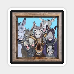 The happy donkeys Magnet