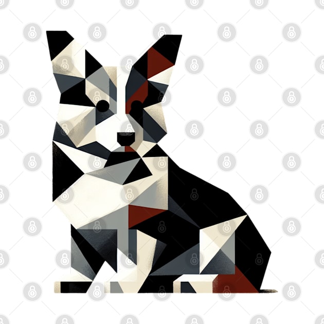 Abstract Design Tricolor Corgi by Zelda