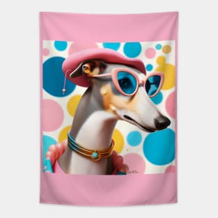Stylish Greyhound Sighthound Fashionista Tapestry