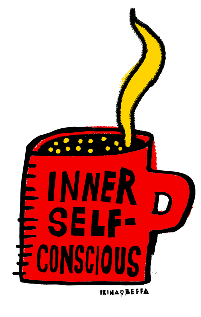 Inner Self Conscious Kids T-Shirt by Irina's Family Art Circle 