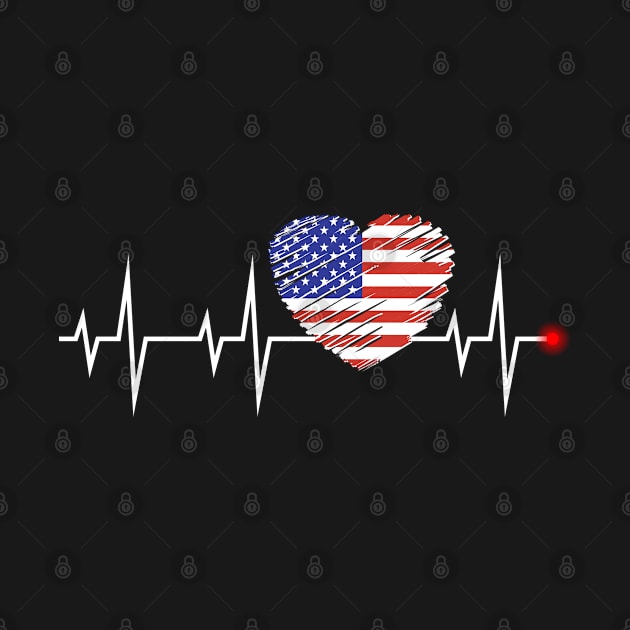 American Flag Heartbeat by adik