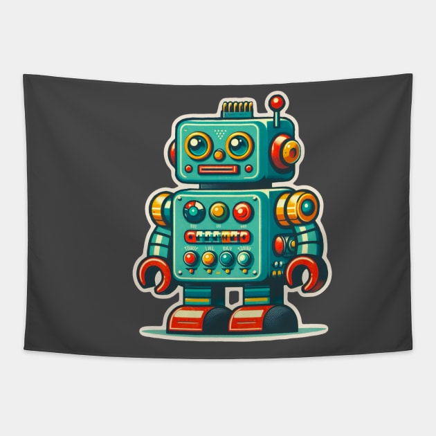 Retrobot Tapestry by ScreamWithMe