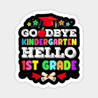 Kids Goodbye Kindergarten Hello 1St Grade Here I Come Graduation Magnet