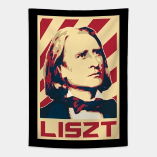 Franz Liszt Retro Propaganda Tapestry