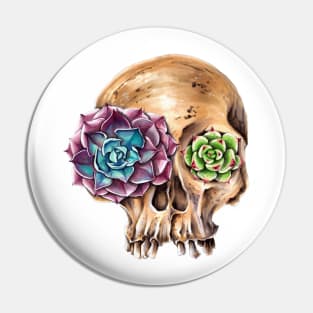 Blooming skull Pin