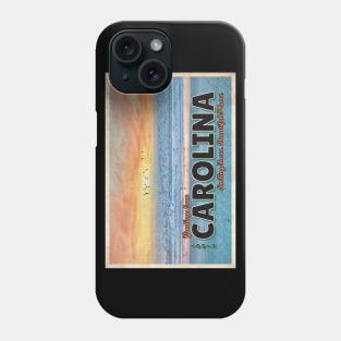 Greetings from South Carolina - Vintage Travel Postcard Design Phone Case