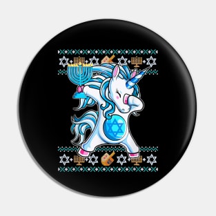 Jewnicorn Jewish Unicorn Hanukkah Pajama Pin