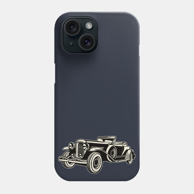 Vintage Classic Car Phone Case by LineXpressions
