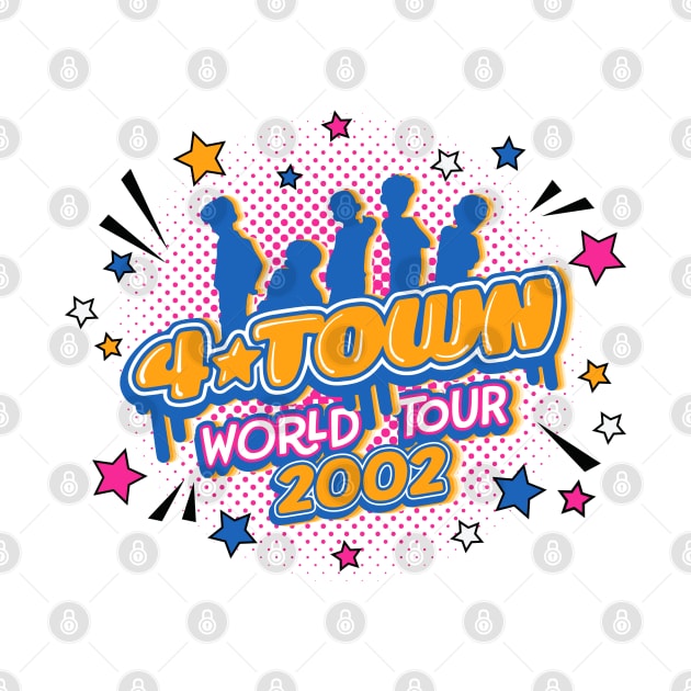 4*town World Tour 2002 - front only - Turning Red fan art by Kelly Design Company by KellyDesignCompany