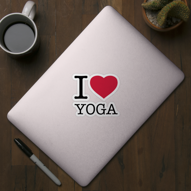 I LOVE YOGA - Yoga - Sticker | TeePublic I LOVE YOGA - Yoga - Sticker | TeePublic