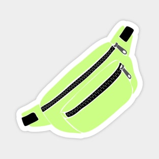 Lime Green Fanny Pack Illustration Magnet