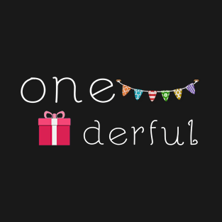 One - derful First Birthday Party Design T-Shirt