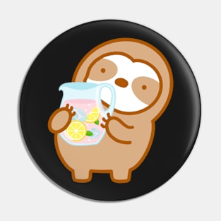 Cute Pink Lemonade Sloth Pin