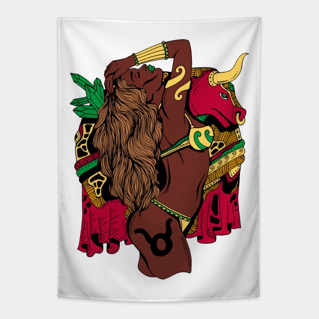 Taurus Beauty - Nubian Edition Tapestry by kenallouis