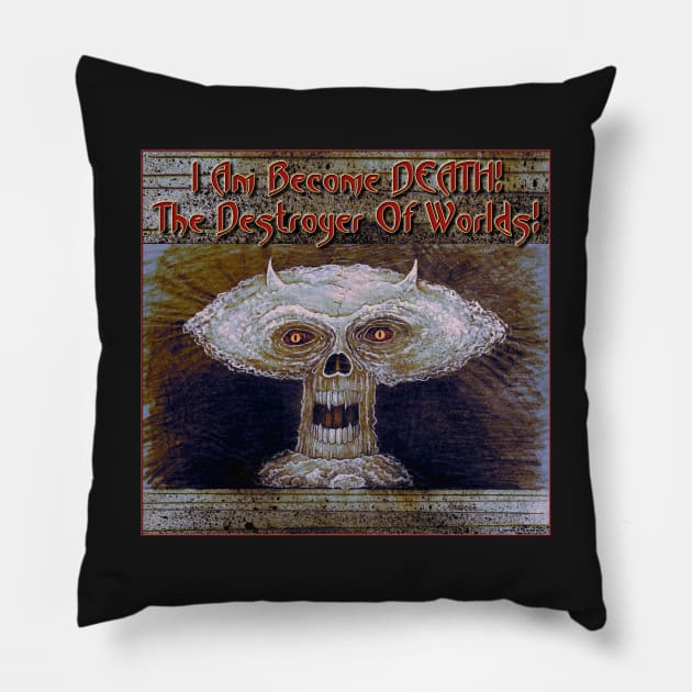 Atomic Skullbomb! Pillow by JEAndersonArt