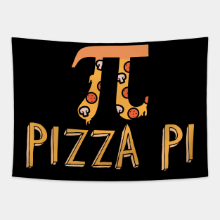 Cute & Funny Pizza Pi Pizza Pie Math Joke Pun Tapestry