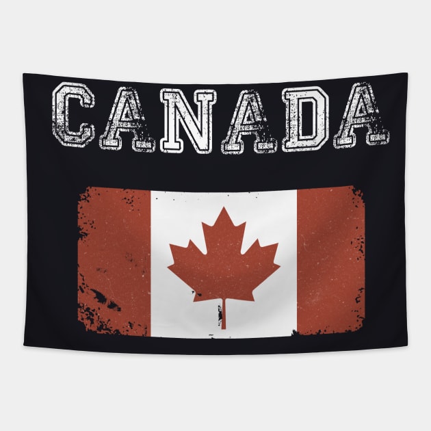 Vintage Canada Flag Canada Day Vintage Style Tapestry by MasliankaStepan